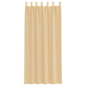 Gordijnen voile met roedezakken 2 st zand 4