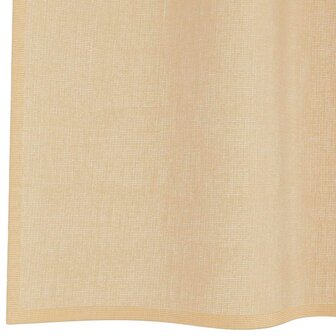 Gordijnen voile met roedezakken 2 st zand 6