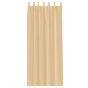 Gordijnen voile met roedezakken 2 st zand 4