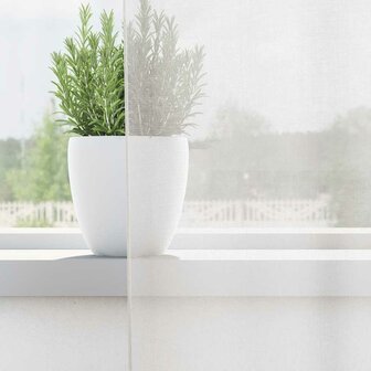 Gordijnen voile met roedezakken 2 st wit 3