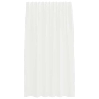 Gordijnen voile met roedezakken 2 st wit 4