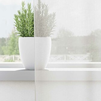 Gordijnen voile met roedezakken 2 st wit 3