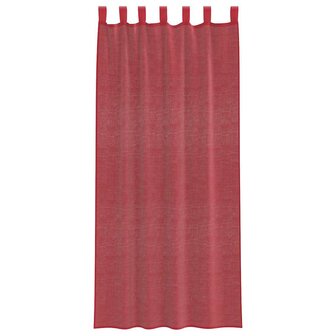 Gordijnen voile met roedezakken 2 st wijnrood 4