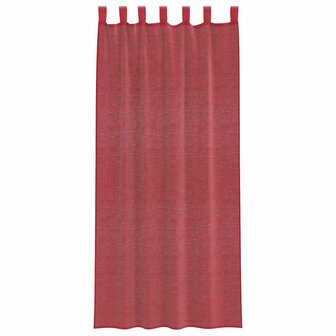 Gordijnen voile met roedezakken 2 st wijnrood 4