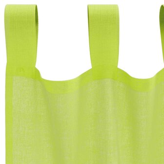 Gordijnen voile met lipje Top 2 st Appelgroen 5