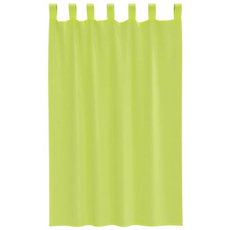 Gordijnen voile met lipje Top 2 st Appelgroen 4