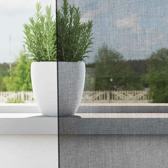 Gordijnen voile met tab top 2 st zwart 3