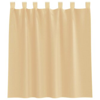 Gordijnen met lussen 2 st 140x140 cm zand 4