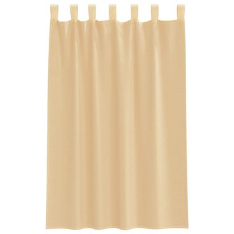Gordijnen met lussen 2 st zand 140x175 cm zand 4