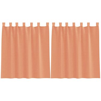 Voile gordijnen met lussen 2 st terracotta 140x140 cm 2