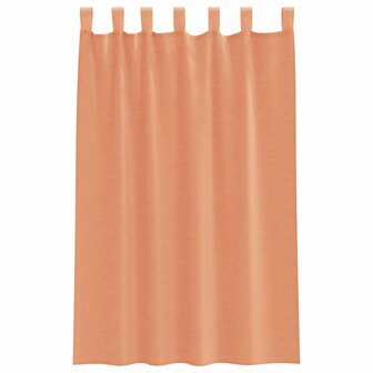 Gordijnen voile met lussen 2 st terracotta 140x175 cm 4