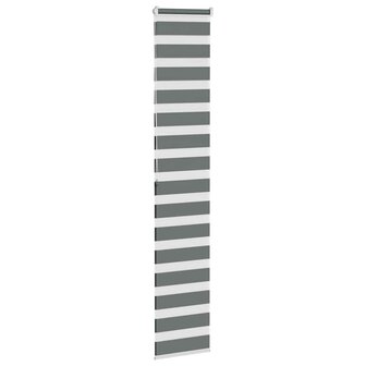 Zebra rolgordijn 40x200 cm stofbreedte 35,9 cm donkergrijs 4