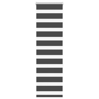Zebra rolgordijn 45x150 cm stofbreedte 40,9 cm zwart 1