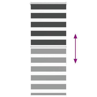 Zebra rolgordijn 55x150 cm stofbreedte 50,9 cm zwart 5