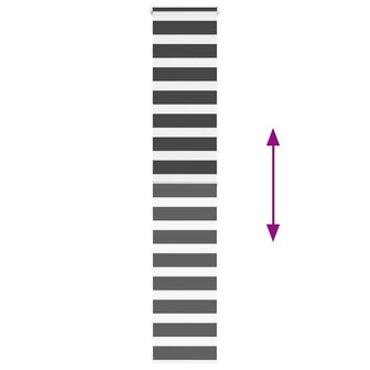 Zebra rolgordijn 50x200 cm stofbreedte 45,9cm zwart 5