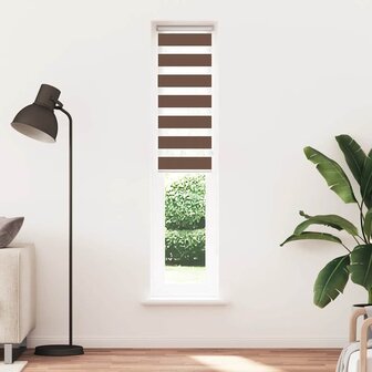 Zebra rolgordijn 40x200 cm stofbreedte 35,9 cm polyester bruin 2