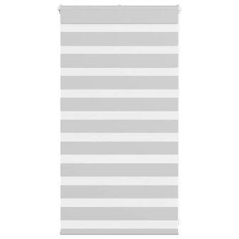 Zebra rolgordijn 90x100 cm stofbreedte 85,9 cm lichtgrijs 1