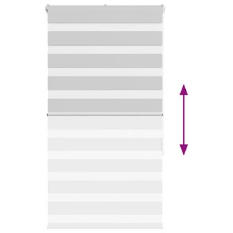 Zebra rolgordijn 90x100 cm stofbreedte 85,9 cm lichtgrijs 5