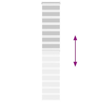 Zebra rolgordijn 50x200 cm stofbreedte 45,9cm lichtgrijs 5