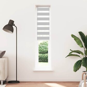 Zebra rolgordijn 40x230 cm stofbreedte 35,9 cm lichtgrijs 2