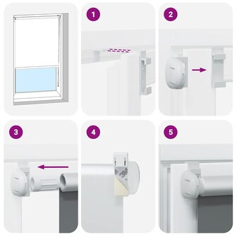 Rolgordijn verduisterend 55x150cm stofbreedte 50,7 cm polyester 6