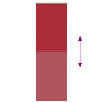 Rolgordijn 40x130 cm stof verduisterend rood Stofbreedte 35,7cm 5