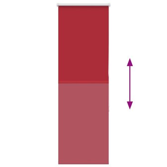 Rolgordijn 40x175 cm stof verduisterend rood Stofbreedte 35,7cm 5