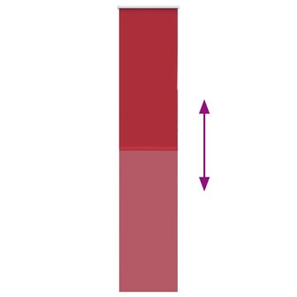 Rolgordijn 40x230 cm stof verduisterend rood Stofbreedte 35,7cm 5