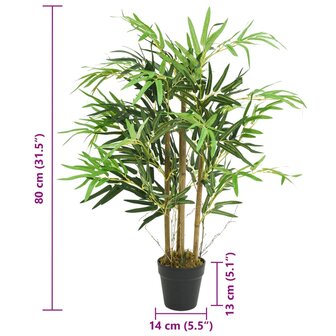 Kunstplant bamboe 500 bladeren 80 cm groen 4