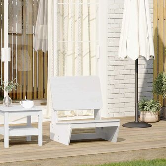 Tuinstoel 60x64x70,5 cm massief grenenhout wit 1
