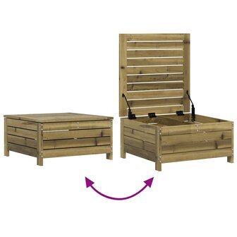 Tuinvoetenbank 62x63,5x32 cm ge&iuml;mpregneerd grenenhout 7