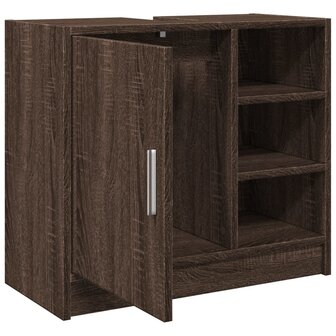 Wastafelkast 63x29x55 cm bewerkt hout bruin eikenkleurigig 5