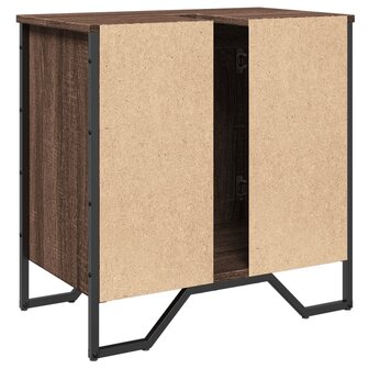 Wastafelkast 60x35x60 cm bewerkt hout bruin eikenkleurig 6