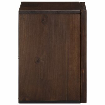 Badkamerwandkast 38x34x48 cm massief mangohout bruin 4