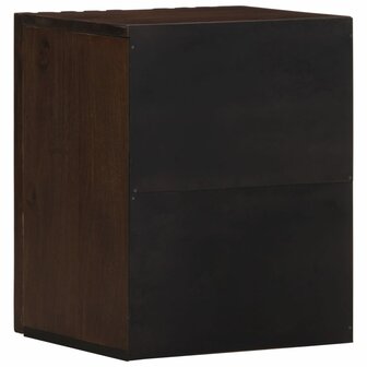 Badkamerwandkast 38x34x48 cm massief mangohout bruin 5