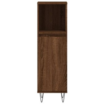 Badkamerkast 30x30x100 cm bewerkt hout bruin eikenkleur 5