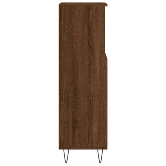 Badkamerkast 30x30x100 cm bewerkt hout bruin eikenkleur 7