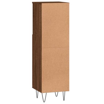 Badkamerkast 30x30x100 cm bewerkt hout bruin eikenkleur 8