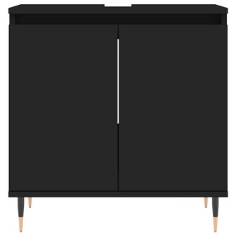 Badkamerkast 58x33x60 cm bewerkt hout zwart 4