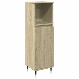 Badkamerkast 30x30x100 cm bewerkt hout sonoma eikenkleurig 2