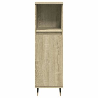 Badkamerkast 30x30x100 cm bewerkt hout sonoma eikenkleurig 4