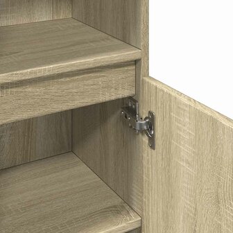 Badkamerkast 30x30x100 cm bewerkt hout sonoma eikenkleurig 8