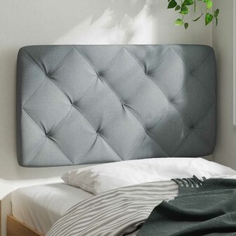 Hoofdbordkussen 90 cm stof lichtgrijs 3