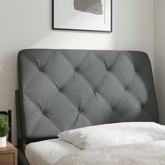 Hoofdbordkussen 90 cm stof donkergrijs 2