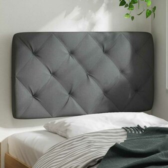 Hoofdbordkussen 90 cm stof donkergrijs 3
