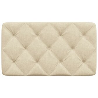 Hoofdbordkussen 90 cm stof cr&egrave;mekleurig 4