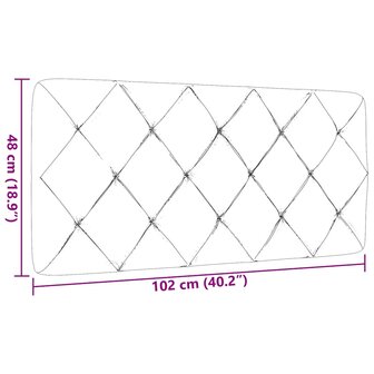 Hoofdbordkussen 100 cm stof lichtgrijs 9
