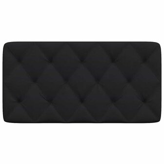 Hoofdbordkussen 100 cm stof zwart 4