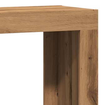 3-delige Tafeltjesset bewerkt hout artisanaal eikenkleurig 6