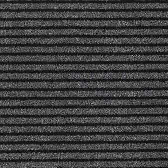 Deurmat 90x120 cm gestreept zwart en grijs 6